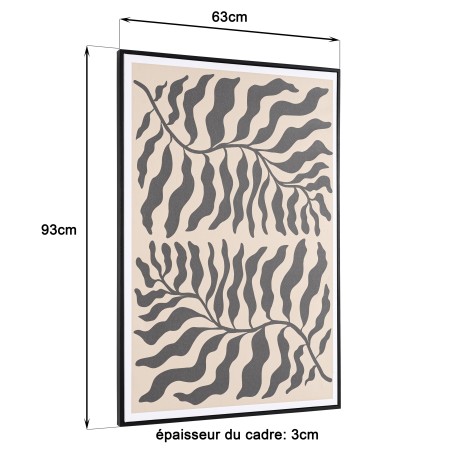 HOMER Wall Decoration C - 63x93cm Japanese Paper, Black Frame