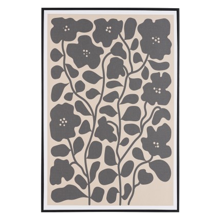 HOMER Wall Decoration - Japanese Paper, Black Frame - 63x93cm