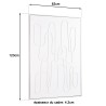 HOMER Wall Decoration - Abstract Lines 83x123cm, White Frame