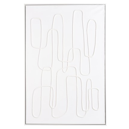 HOMER Wall Decoration - Abstract Lines 83x123cm, White Frame
