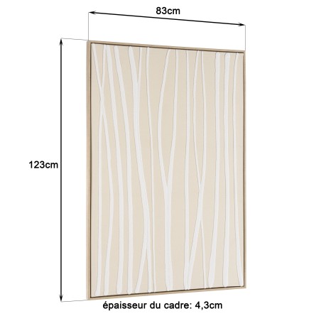 Décoration murale HOMER - Cadre naturel - 83x123cm