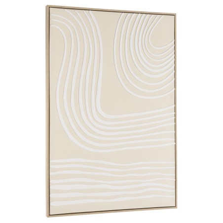 HOMER Wall Decoration C - Abstract Lines, Natural Frame - 83x123cm