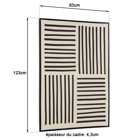 Décoration murale HOMER lignes abstraites 83x123cm