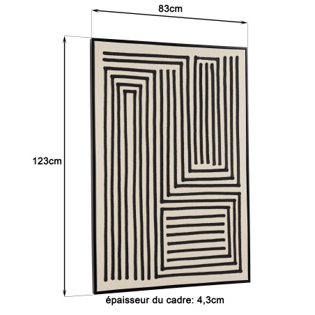 Décoration murale HOMER C lignes abstraites 83x123cm