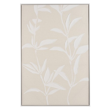 Décoration murale HOMER - Motifs fleurs n°2, cadre naturel 83x123cm