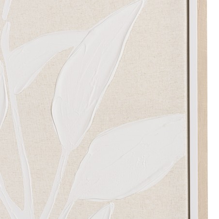 Décoration murale HOMER - Motifs fleurs n°2, cadre naturel 83x123cm