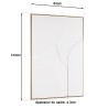 HOMER Wall Decoration - White Abstract Shapes in Relief 83x123cm