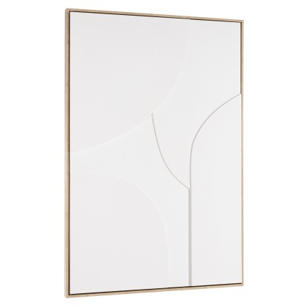 Décoration murale HOMER 83x123cm - Formes abstraites blanches en relief