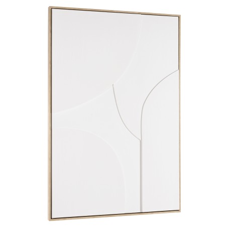 HOMER Wall Decoration - White Abstract Shapes in Relief 83x123cm
