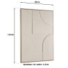 HOMER Wall Decoration 83x123cm - Abstract Beige Shapes in Relief