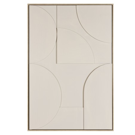 HOMER Wall Decoration 83x123cm - Abstract Beige Shapes in Relief