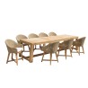 KALLY Set no. 8 Recycled Teak & Rattan Garden Furniture Set for 8/10 People