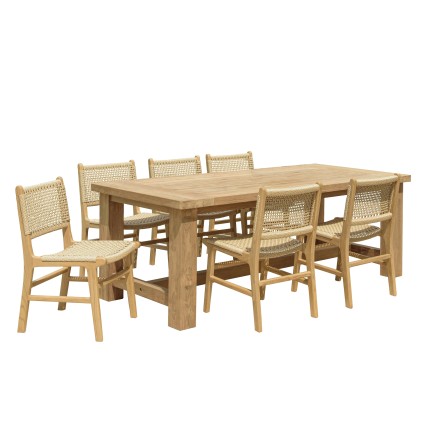 VALERIA - Set no. 12 Recycled Teak Synthetic Rattan Garden Furniture Set