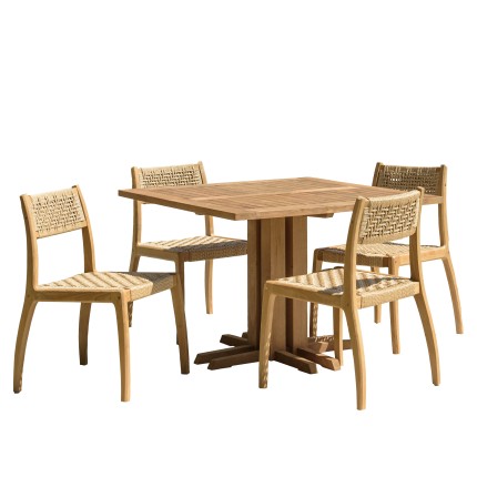 VALERIA - Set no. 19 Recycled Teak Garden Furniture Set for 4 People