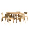 Lot n°26 VALERIA - Salon de jardin teck recyclé rotin synthétique
