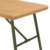 HELENA Bar Set - Pine & Green Metal - 1 Bar + 2 Stools