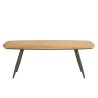 Table basse HELENA en pin et métal vert