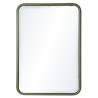 HELENA - Rectangular Mirror with Rounded Corners in Green Metal