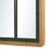 Miroir rectangulaire HELENA - Pin et métal vert