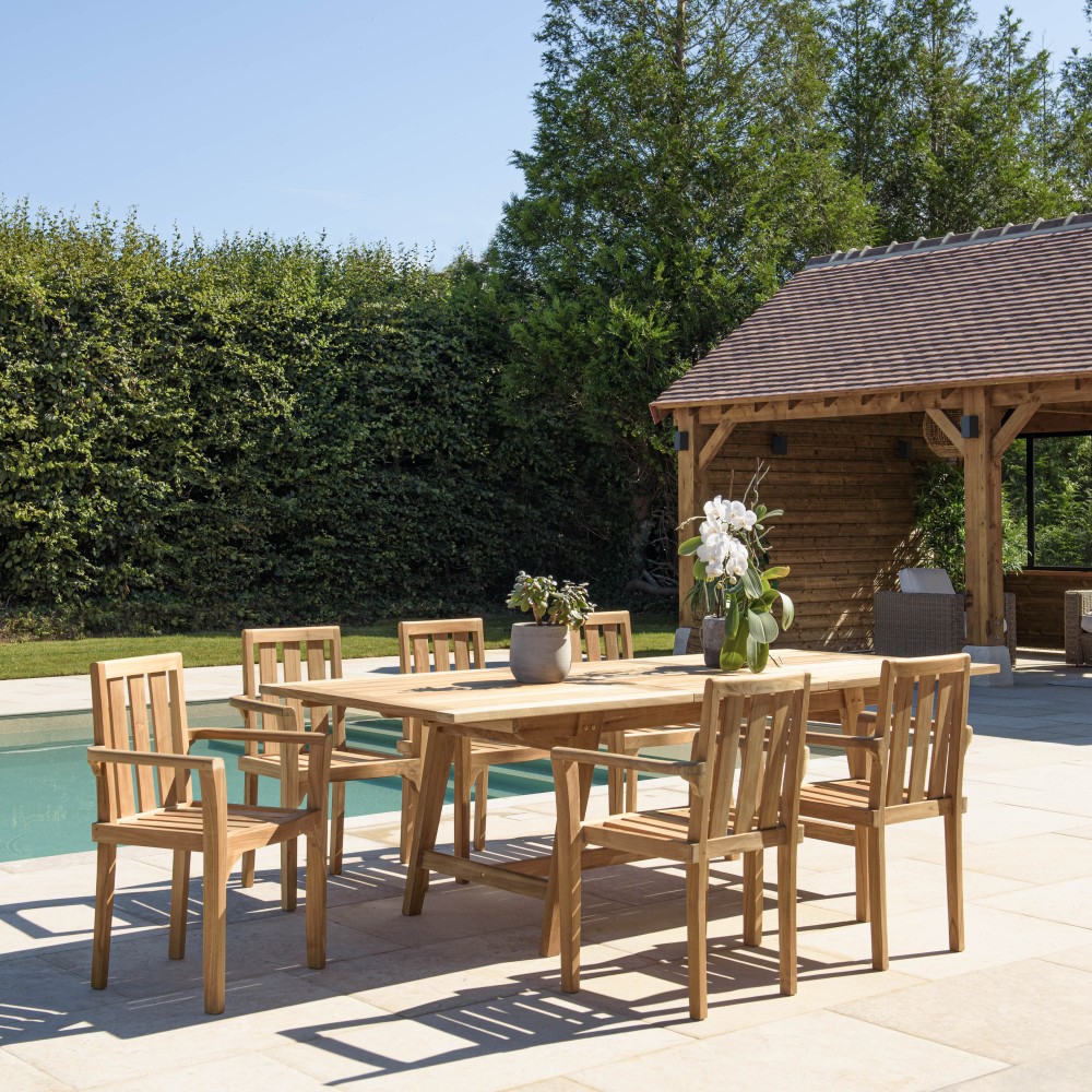 Salon de jardin en teck FUN 8/10 personnes Salon de jardin en teck FUN 8/10 personnes