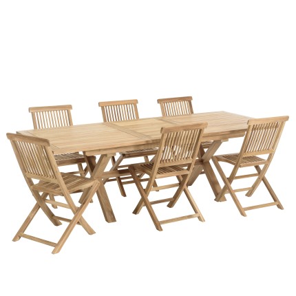 FUN Teak Garden Furniture Set for 8/10 People
