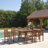 MAEVA Oiled Teak Garden Furniture Set for 8-10 People