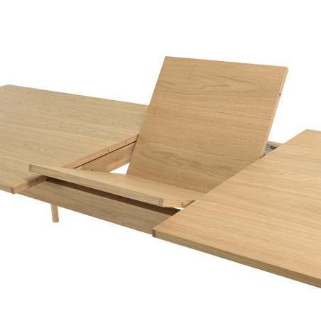 MAXENCE - Extendable Dining Table 240/292cm Natural Solid Oak Legs