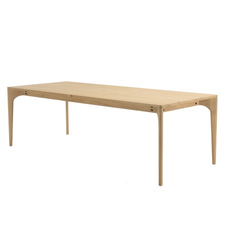 MAXENCE - Extendable Dining Table 240/292cm Natural Solid Oak Legs