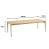 MAXENCE - Extendable Dining Table 240/292cm Natural Solid Oak Legs