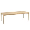 MAXENCE - Extendable Dining Table 240/292cm Natural Solid Oak Legs