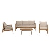 VICK- BONIFACIO 5-Seater Garden Furniture Set in Oiled Acacia