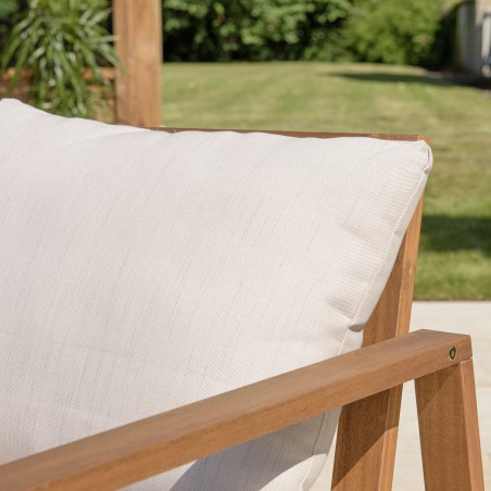 VICK- BONIFACIO 5-Seater Garden Furniture Set in Oiled Acacia