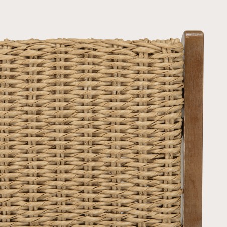 Lot de 2 fauteuils pliants VICTOIRE - Acacia huilé et rotin synthétique