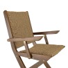 Lot de 2 fauteuils pliants VICTOIRE - Acacia huilé et rotin synthétique