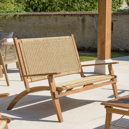 VICTOIRE 4-Seater Garden Furniture Set - Acacia & Rattan