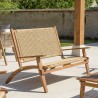 Salon de jardin VICTOIRE - Acacia huilé et rotin synthétique