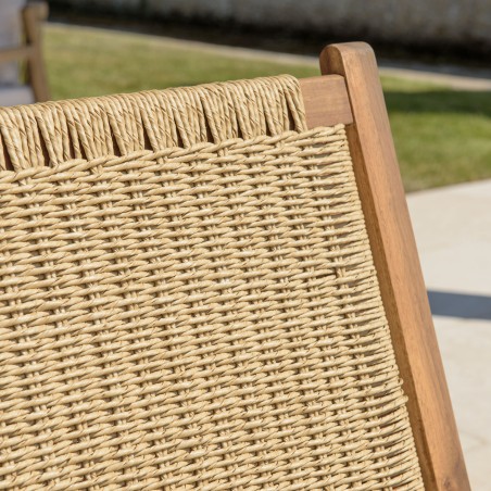VICTOIRE 4-Seater Garden Furniture Set - Acacia & Rattan