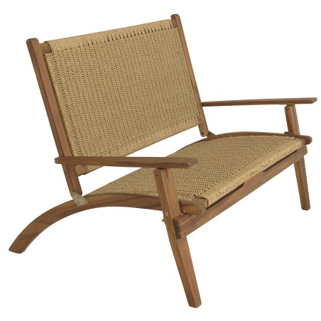 VICK 4-Seater Garden Furniture Set - Acacia & Rattan