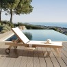 HARRIS - Beige textilene sun lounger