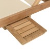 HARRIS - Beige textilene sun lounger