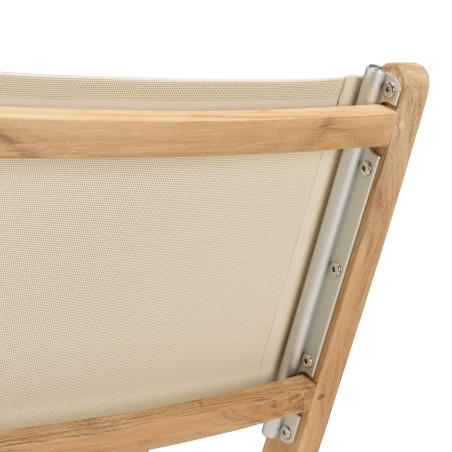 HARRIS - Set of 2 beige textilene folding chairs