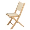 Chaises pliantes lot de 2 textilène couleur beige | FUN