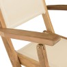 HARRIS - Lot de 2 fauteuils pliants textilène couleur beige