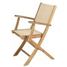 HARRIS - Lot de 2 fauteuils pliants textilène couleur beige