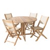 teak and textilene garden set for 4/6 people FUN