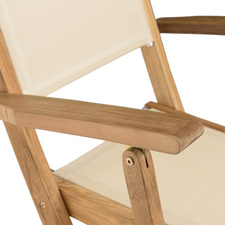 HARRIS - Lot No. 160 Teak and textilene garden furniture for 10/12 people