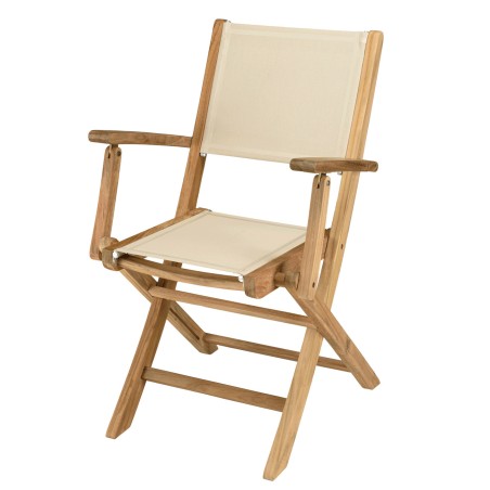 HARRIS - Lot No. 160 Teak and textilene garden furniture for 10/12 people