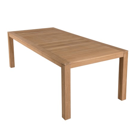Teak and textilene garden set for 8–10 people