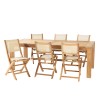 HARRIS - Lot No. 165 Teak and textilene garden furniture for 8/10 people