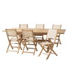 HARRIS - Lot No. 162 Teak and textilene garden furniture for 8/10 people